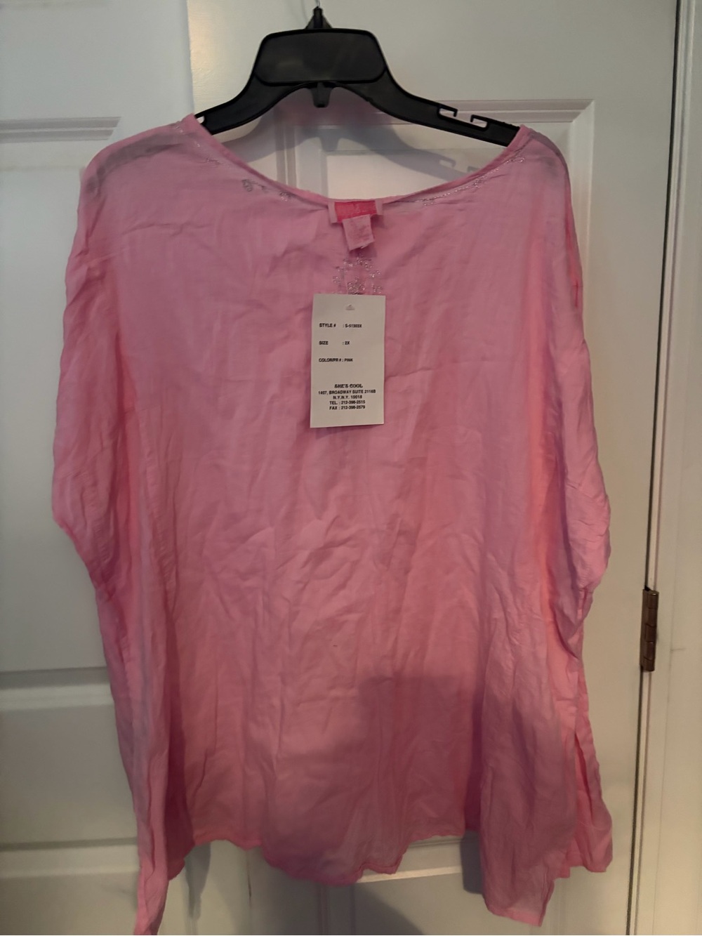 She's Cool Light Pink Flowing Tunic Top